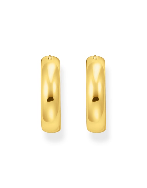 Thomas Sabo - Orecchini a cerchio dorati, 3 di 4