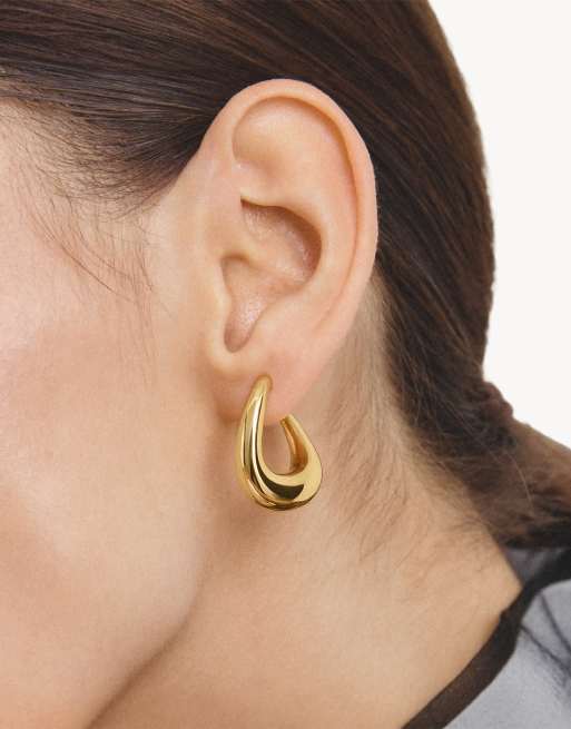 Thomas Sabo - Orecchini a cerchio dorati, 3 di 4