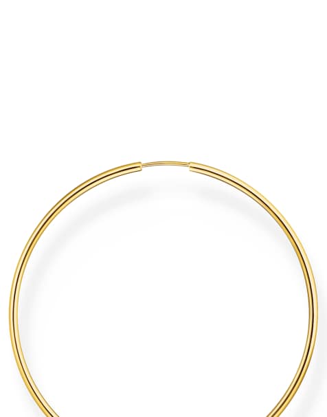 Thomas Sabo - Orecchini a cerchio grandi in argento sterling 925 placcati oro giallo 18 k - view 1