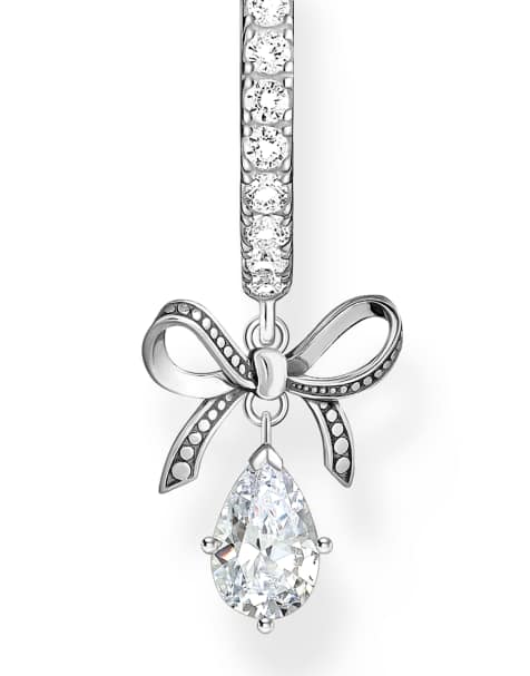 Thomas Sabo - Orecchini a cerchio in argento sterling con pendente a forma di fiocco - view 1