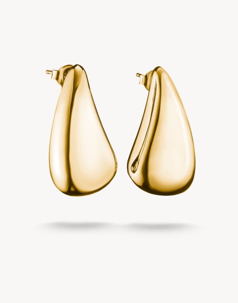 Thomas Sabo orecchini chunky a goccia in oro - view 1