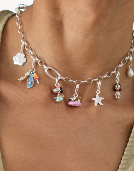 Thomas Sabo Peanuts™ charm Snoopy avec valise Connect en argent, argent et noir, 3 de 4