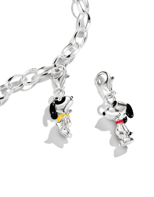 Thomas Sabo Peanuts™ Snoopy bedel met zonnebril, origineel zilver in zilver, zwart, rood, 3 van 4