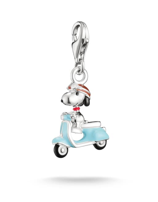 Thomas Sabo Peanuts™ Snoopy-Charm auf Vespa aus Originalsilber in Silber, Schwarz, Rot, 2 von 4
