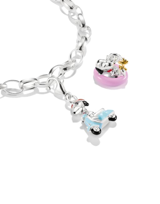 Thomas Sabo Peanuts™ snoopy charm on vespa original silver in silver,  black, red, 4 of 4