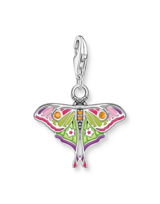 Thomas Sabo pendentif charm en argent motif papillon multicolore