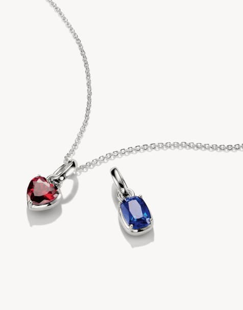 Thomas Sabo - Pendentif charm en pierre - Argenté, rouge foncé et bleu - view 1