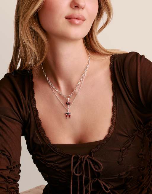 Thomas Sabo pendentif charm lanterne connect en argent, rouge, noir, 3 de 4