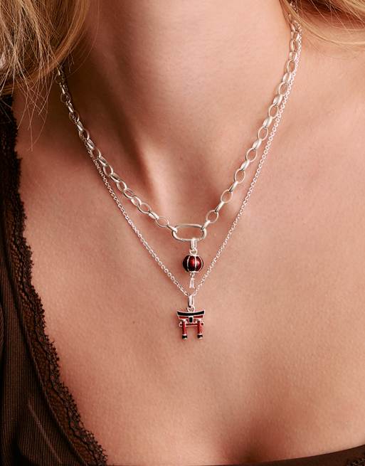 Thomas Sabo pendentif charm lanterne connect en argent, rouge, noir, 4 de 4