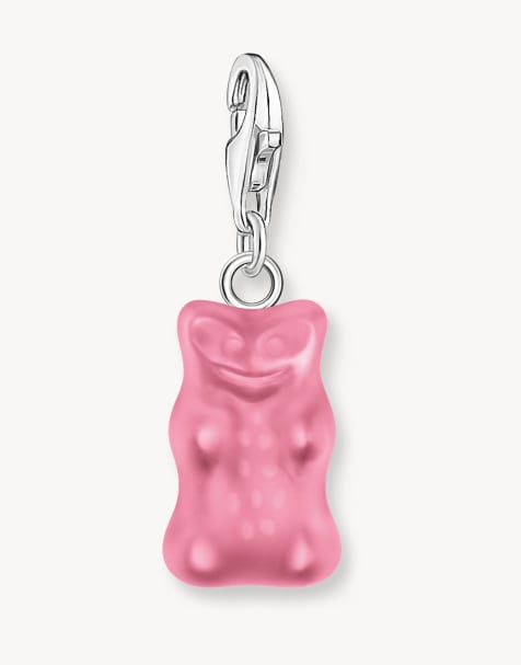 Thomas Sabo - Pendentif charm ourson en argent sterling - Rose - view 1