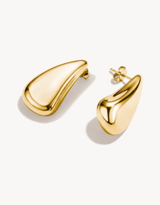 Thomas Sabo - pendientes chunky con forma de lágrima en dorado, 2 de 4