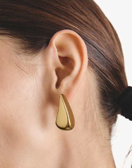 Thomas Sabo - pendientes chunky con forma de lágrima en dorado, 3 de 4