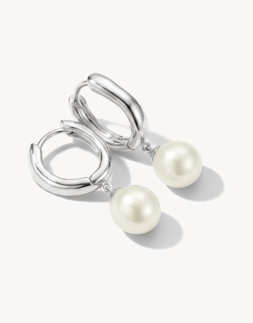 Thomas Sabo - pendientes de aro con perla en plata y blanco, 2 de 4