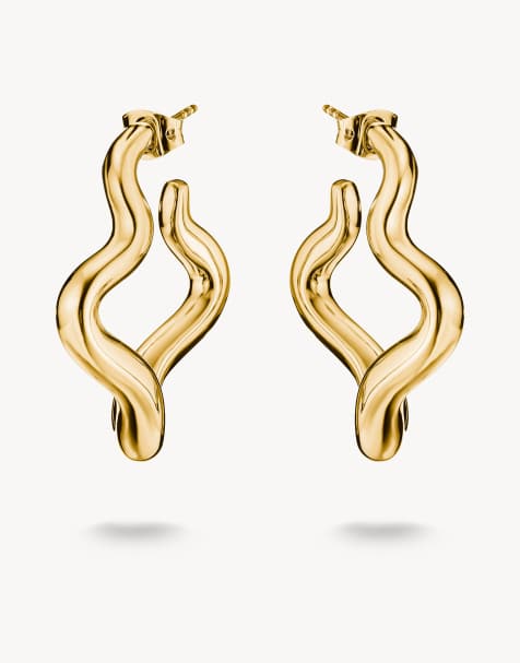 Thomas Sabo - Pendientes de aro ondulados en dorado - view 1