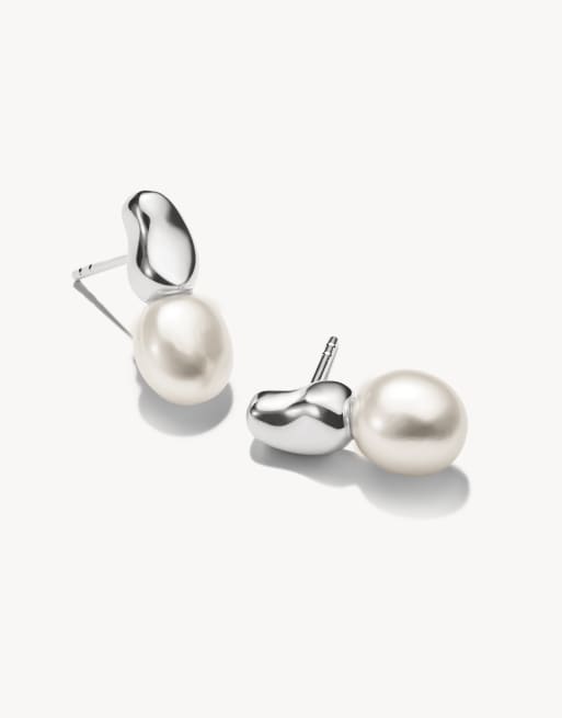 Thomas Sabo - pendientes de botón con perla en plata, blanco, 2 de 4
