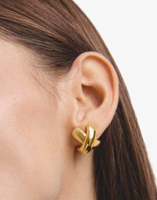 Thomas Sabo - Pendientes en forma de cruz en dorado, 3 de 4