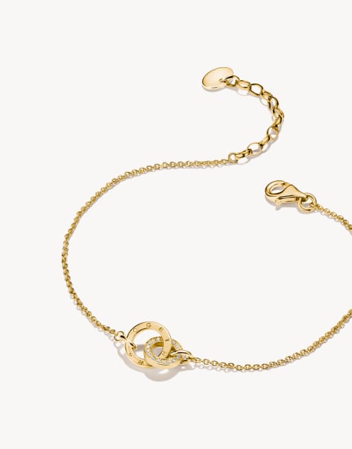 Thomas Sabo - Pulsera con circonita blanca en oro amarillo, blanco, 2 de 4