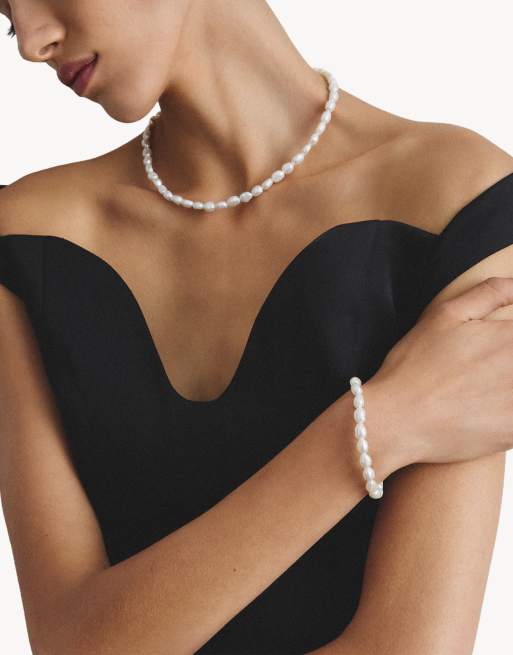 Thomas Sabo - Pulsera de perlas en plata, blanca, 4 de 4