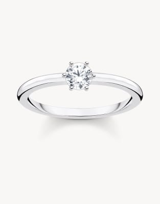Thomas Sabo - Ring aus 925er-Sterlingsilber mit weißen Schmucksteinen