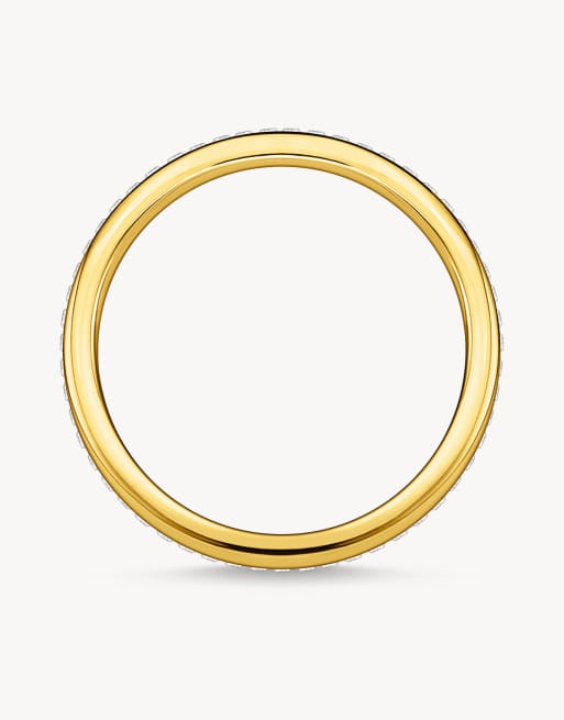 Thomas Sabo Ring double white stones gold in 925 sterling silver & 18k yellow gold plating, 3 of 3
