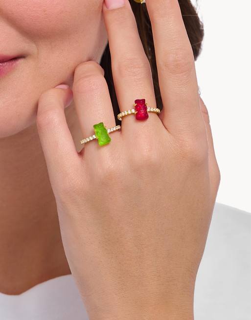Thomas Sabo Ring in gold, red, white | ASOS