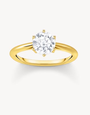 Thomas Sabo - Ring in Goldoptik mit weißem Detail-Goldfarben