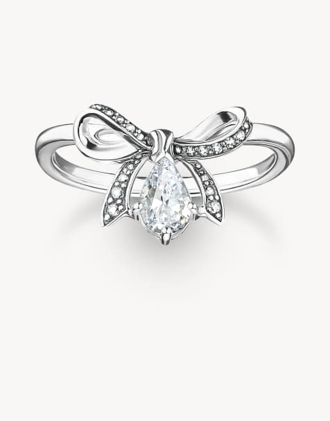 Thomas Sabo – Ring in Silber und Weiß mit Schleifendetail - view 1