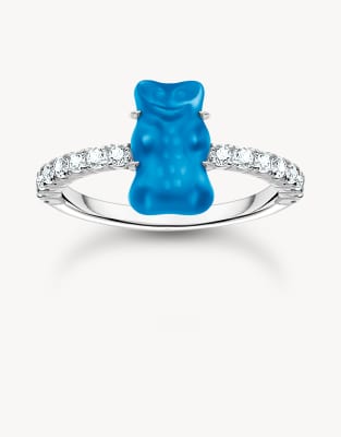 Thomas Sabo - Ring in Silberoptik, Blau und Weiß