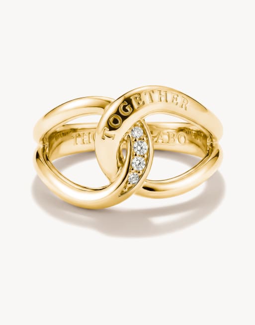 Thomas Sabo ring met witte zirkonia in geelgoud, wit, 2 van 5
