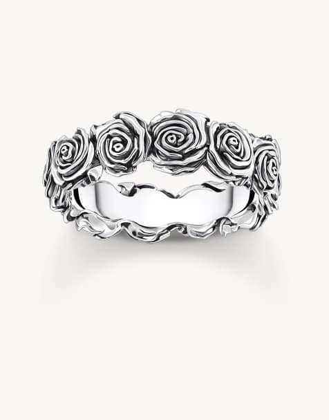 Thomas Sabo - Ring van zilver met rozen in zilver - view 1