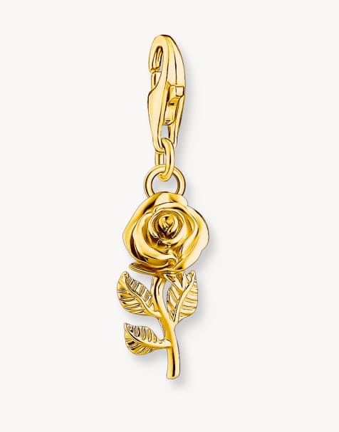 Thomas Sabo rose pendant  in 925 sterling silver & 18k yellow gold plating - view 1