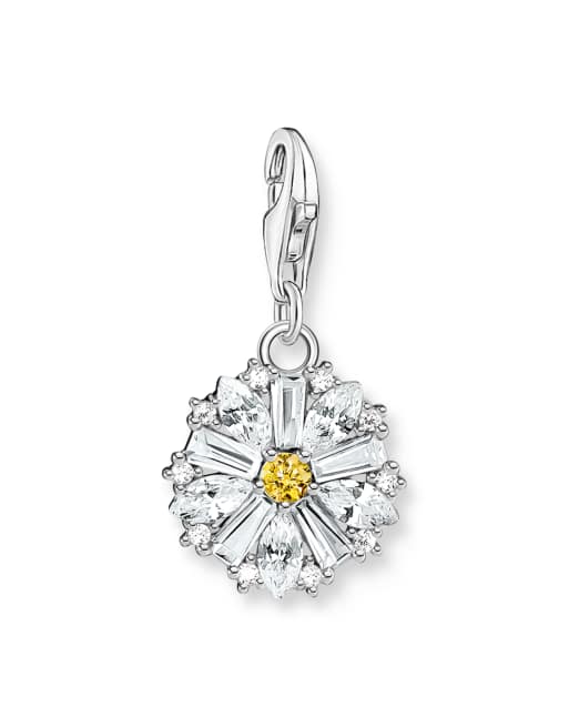 Thomas Sabo Silber-Charm-Anhänger „Lovely Daisy“ mit Steinen in Silber, Weiß, Gelb, 3 von 3