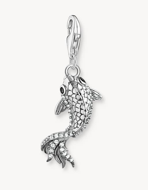Thomas Sabo – Silberfarbener Koi-Anhänger aus 925er Sterlingsilber mit Zirkonia-Schmucksteinen, 3 von 3