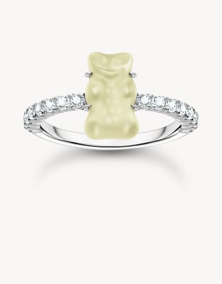 Thomas Sabo - Silberfarbener Ring mit weißen Schmucksteinen