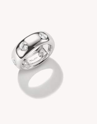 Thomas Sabo - Silberfarbener Ring mit weißen Schmucksteinen