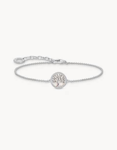 Thomas Sabo – Silberfarbenes Armband aus 925er Sterlingsilber mit Tree of Love-Anhänger mit Kalt-Emaillebeschichtung - view 1