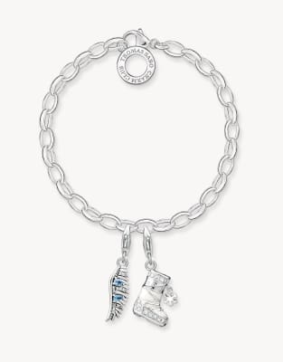 Thomas Sabo - Silberfarbenes Armband mit klassischen kleinen Anhängern