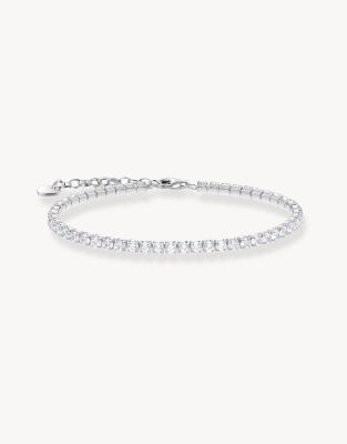 Thomas Sabo - Silberfarbenes Tennisarmband mit weißem Zirkonia