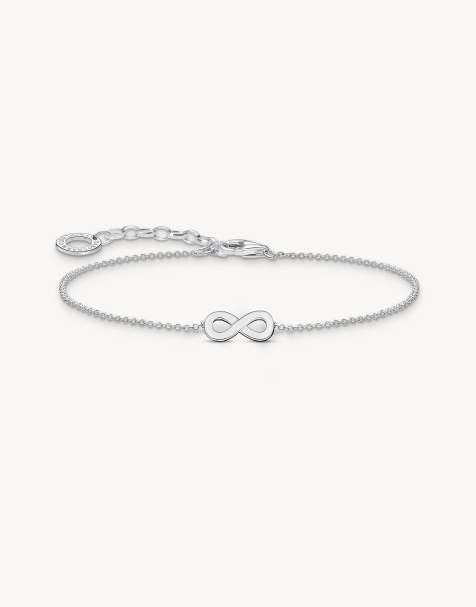 Thomas Sabo Silver bracelet with infinity pendant in silver - view 1