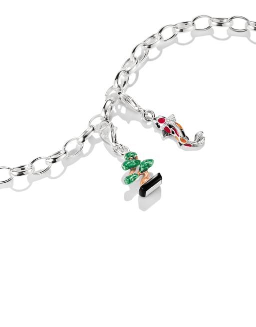 Thomas Sabo Silver charm pendant koi original in silver, black, orange, 3 of 3