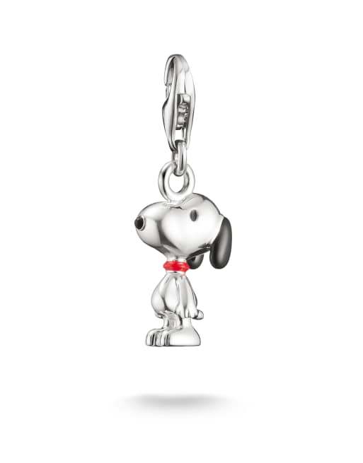Thomas Sabo Silver charm pendant Snoopy Peanuts original in silver, black and red, 3 of 3