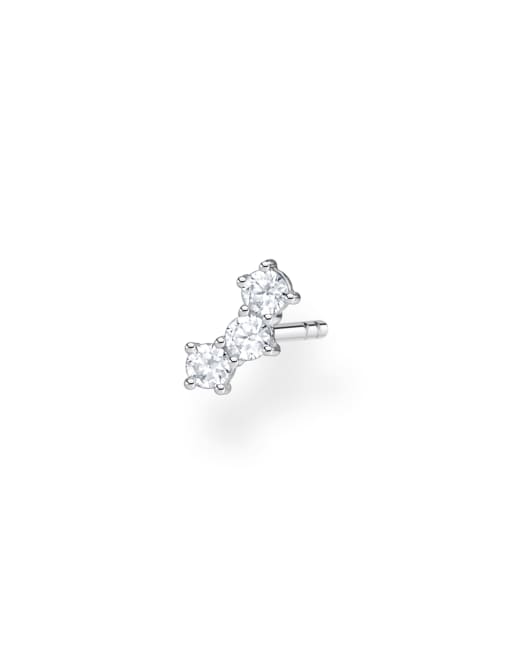 Thomas Sabo Single white stone studs in sterling silver, 3 of 3