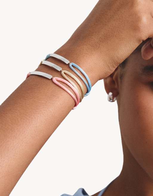Thomas Sabo textilarmband gravierbar hellblau in Silber, Blau, 4 von 4