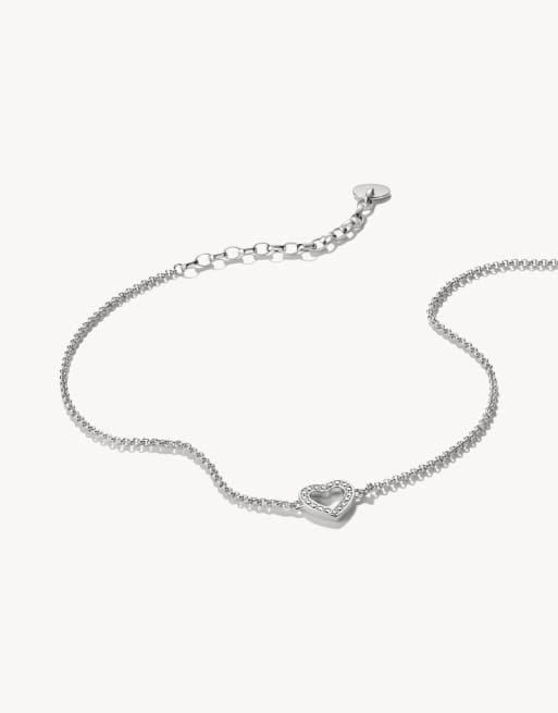 Thomas Sabo - Tobillera con corazón y circonita blanca en plata, blanca, 2 de 4
