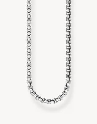 Thomas Sabo Thomas Sabo Venezia chain necklace in silver and black
