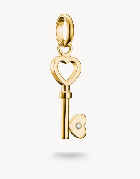 Thomas Sabo - Verguld hangertje met 'Love Key Connect'-hangertje in geelgoud en wit - view 1