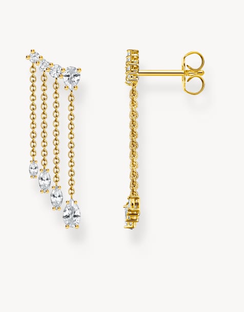 Thomas Sabo waterfall earrings in gold plating - view 1