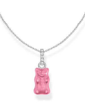Thomas Sabo x Haribo Bear necklace in 925 sterling silver and pink