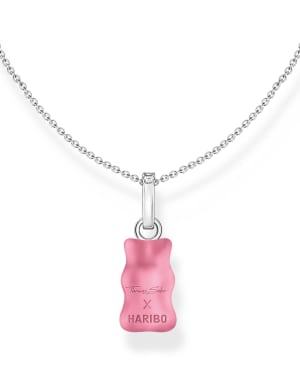 Thomas Sabo x Haribo Bear necklace in 925 sterling silver and pink