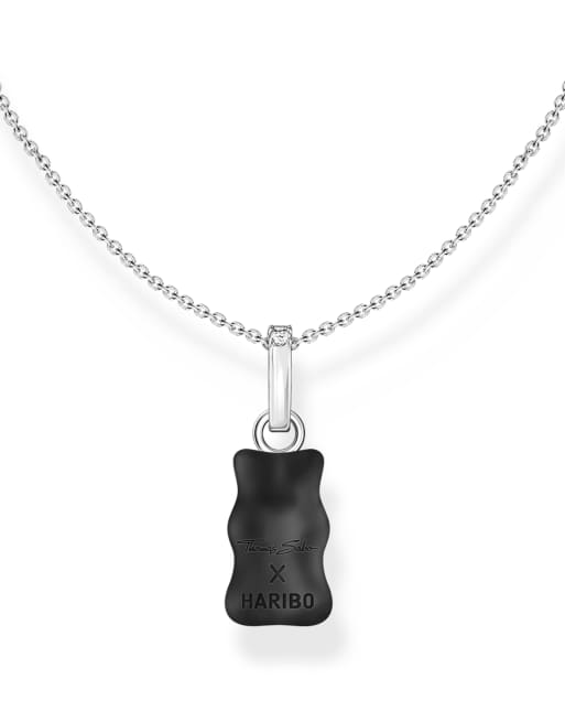 Thomas Sabo x Haribo - Ketting met beer in 925 sterling zilver en zwart , 2 van 3